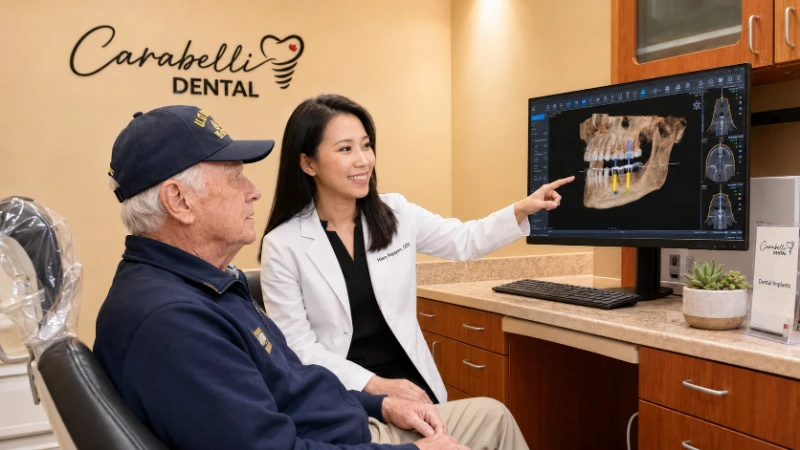 3D dental implant planning scan for a U.S. veteran in Orlando